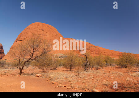 À l'intérieur et autour de l'énorme Kata Tjuta (Olgas) centre de l'Australie Banque D'Images