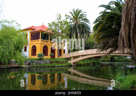 Jardin caché à Aveiro, Portugal Banque D'Images