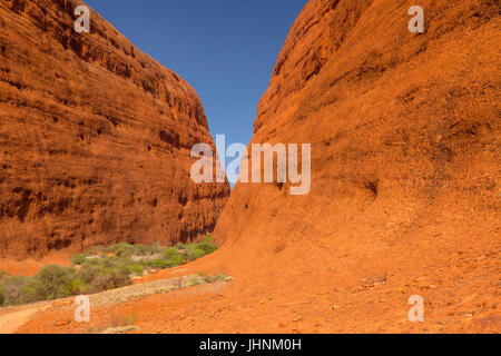 À l'intérieur et autour de l'énorme Kata Tjuta (Olgas) centre de l'Australie Banque D'Images