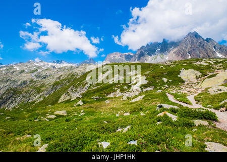 Panorama des Aiguilles Rouges, Chamonix, France Banque D'Images