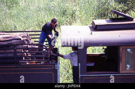 Le train de ravitaillement- madeira mamoré, Rondônia, Brésil Banque D'Images