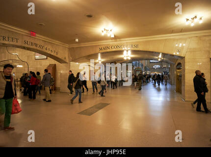 Entrée au hall principal de l'intérieur de la gare Grand Central New York City USA Banque D'Images
