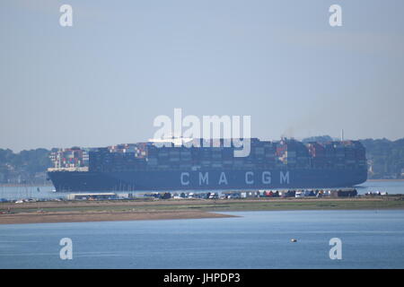 CMA CGM Marco Polo Calshot Spit Banque D'Images