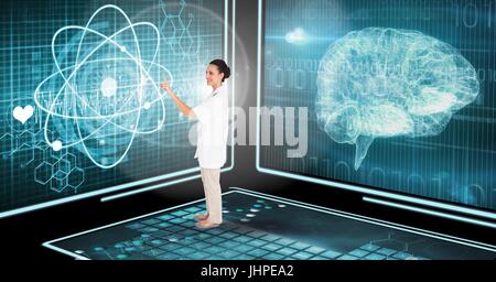 Médecin à l'aide de composite numérique medical interface en 3D Prix Banque D'Images