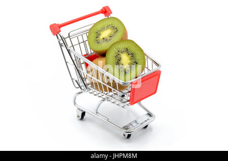 kiwis dans le panier Banque D'Images