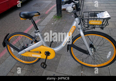 Système de partage de vélo O.sans les stations d'lancée à Londres Banque D'Images