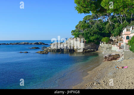 Plage de spiaggia della balena, Portovenere, Lerici, Ligury, Italie Banque D'Images