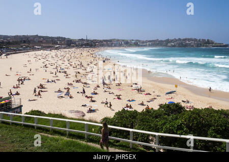 Bondi Beach sous le soleil d'été, Sydney, New South Wales, Australia Banque D'Images