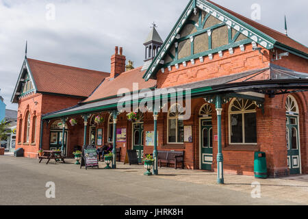 Port Erin Steam Railway Station, Île de Man). Banque D'Images