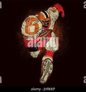 Illustration de joueur de football américain en colère Illustration de Vecteur