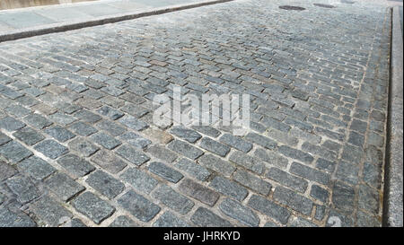 Cobblestone rue brique toile de fond Banque D'Images