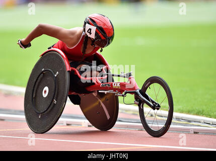 Londres, Royaume-Uni. 15 juillet, 2017. Marie E.A. Alphonse (IRM) pendant les 1500M, T54, R1, H2/2 à Para athlétisme Championnats du Monde, Londres 2017, le samedi. Photo : Taka Taka : crédit G Wu Wu/Alamy Live News Banque D'Images