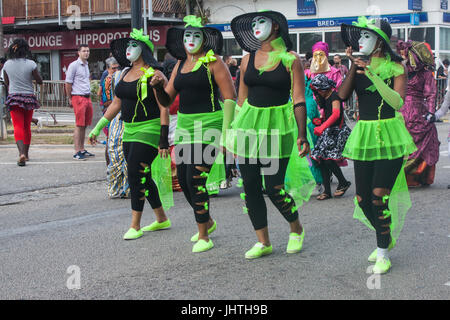 Style afro-antillaise Carnaval à Cayenne, Guyane française. Banque D'Images