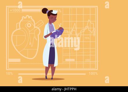 Femme Médecin tenir bébé nouveau-né garçon maternités médicale Hôpital Américain africain Illustration de Vecteur