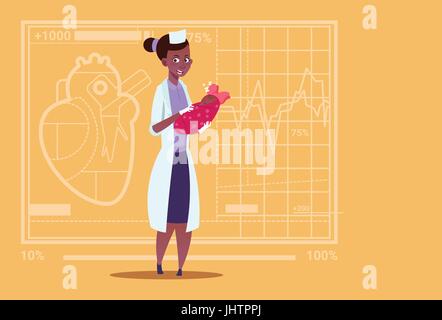 African American Female Doctor Tenir Naissance bebe Fille Medical Maternités Hôpital travailleur Illustration de Vecteur