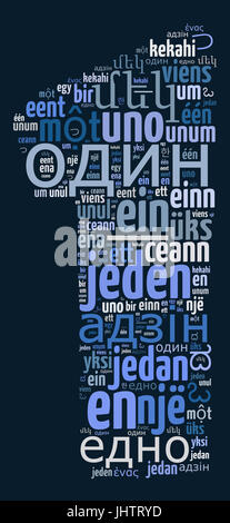 Un certain nombre de langues différentes wordcloud concept texte Banque D'Images
