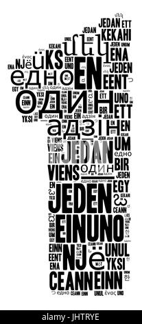 Un certain nombre de langues différentes wordcloud concept texte Banque D'Images