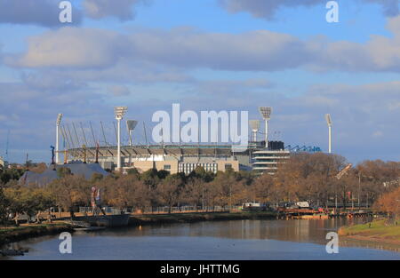 Melbourne Cricket Ground le long de la rivière Yarra de Melbourne Australie Banque D'Images