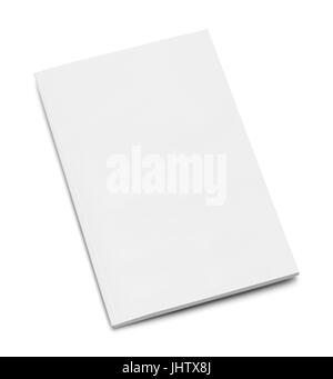 Petit Livre blanc à blanc isolé sur fond blanc. Banque D'Images