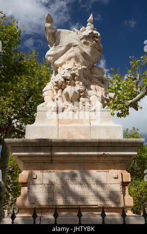 L'arrière du monument aux morts, Gonfaron, Var, France Banque D'Images