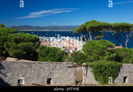 Vue de la citadelle de Saint-Tropez. Banque D'Images