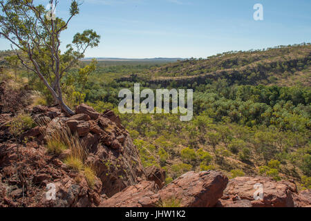 Voir l'Île du Belvédère de la pile, Boodjamulla National Park, Queensland, Australie Banque D'Images