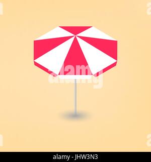 Parasol lumineux isolé sur fond jaune. L'icône de loisirs. Télévision 3D isométrique, style vector illustration. Illustration de Vecteur