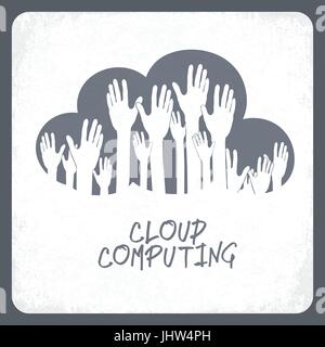 Le concept de cloud computing. Vecteur. Illustration de Vecteur