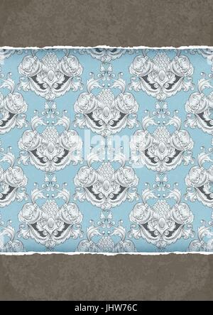 Abstract floral background avec bords déchirés. Vector, EPS10 Illustration de Vecteur