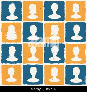 Portraits de beaucoup de gens. Social network concept illustration. Vector, EPS10 Illustration de Vecteur