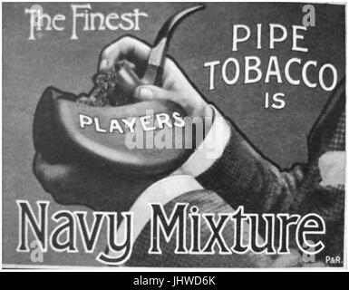 1920 publicité pour les joueurs mélange de tabac à pipe de la marine (UK) Banque D'Images