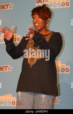 Artiste RAP MISSY ELLIOTT AU BET AWARDS 2005 MEDIA PRESS ROOM - KODAK THEATRE LOS ANGELES Banque D'Images