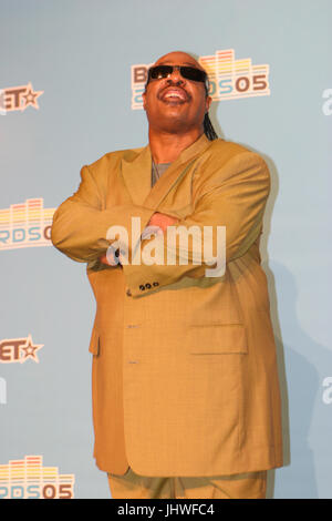 L'ICÔNE DE LA MUSIQUE, Stevie Wonder au BET AWARDS 2005 MEDIA PRESS ROOM - KODAK THEATRE LOS ANGELES Banque D'Images