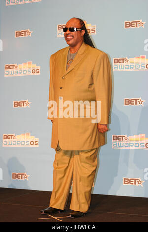 L'ICÔNE DE LA MUSIQUE, Stevie Wonder au BET AWARDS 2005 MEDIA PRESS ROOM - KODAK THEATRE LOS ANGELES Banque D'Images