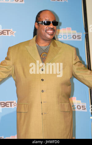 L'ICÔNE DE LA MUSIQUE, Stevie Wonder au BET AWARDS 2005 MEDIA PRESS ROOM - KODAK THEATRE LOS ANGELES Banque D'Images