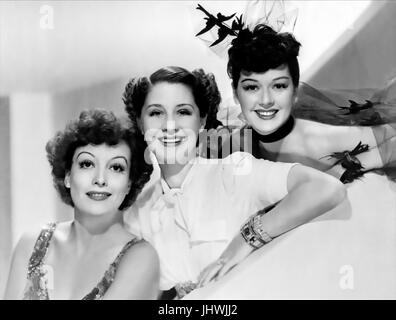 Les femmes 1939 MGM film avec de gauche à droite : Joan Crawford, Norma Shearer, Rosalind Russell Banque D'Images