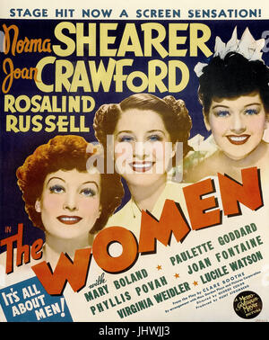 Les femmes 1939 MGM film avec de gauche à droite : Joan Crawford, Norma Shearer, Rosalind Russell Banque D'Images