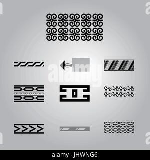 Symboles nationaux africains et ornements Illustration de Vecteur