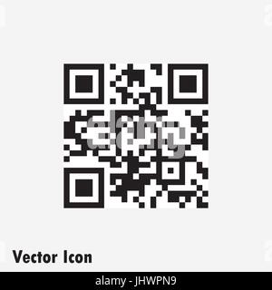 L'icône de QR code, vector illustration Illustration de Vecteur