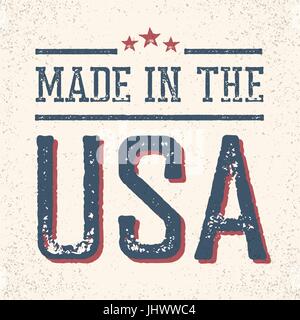 Vintage Made in USA Stamp Illustration de Vecteur