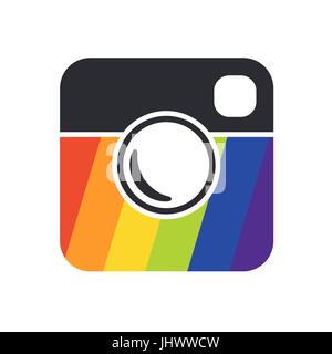 Hipster simple Icône Photo Illustration de Vecteur