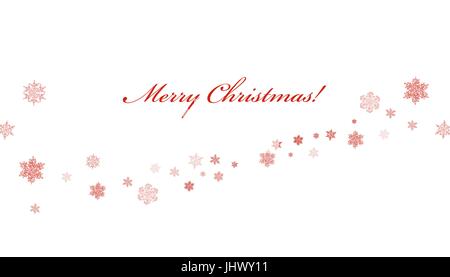 Joyeux Noël bonjour. Maison de vacances Résumé Contexte et un flocon de ligne. Couleur rouge, isolé sur blanc. Vector Illustration. Illustration de Vecteur