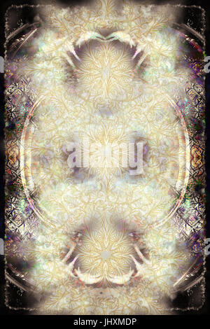 Mandala d'ornement. Original de la dessiner et collage de l'ordinateur. Banque D'Images