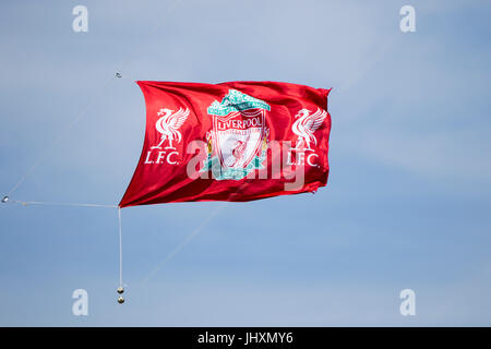 Seul Kites sur Crosby Beach, Merseyside, Royaume-Uni Banque D'Images