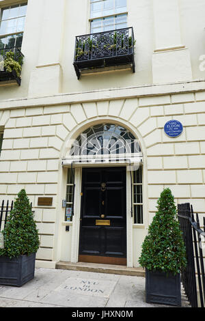 Ancienne résidence de Lord Chancelier Lord Eldon, Bedford Square, Bloomsbury, London, UK Banque D'Images