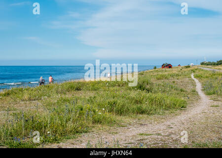 Les champs de Neptune - une réserve naturelle sur l'île de la mer Baltique d'Öland. Banque D'Images