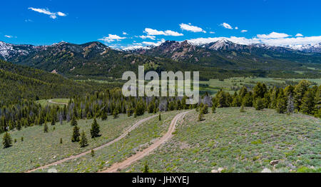 Oublier sur le Scenic Byway, l'Idaho de scie Banque D'Images