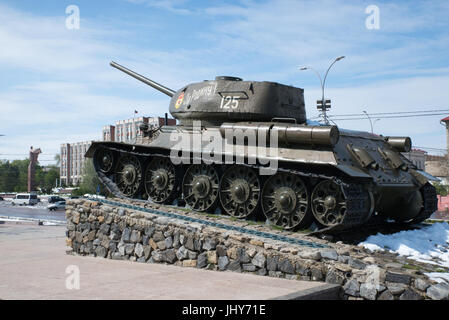 Monument commémoratif du réservoir dans la gloire, Tiraspol, la Transnistrie, la Moldavie Banque D'Images