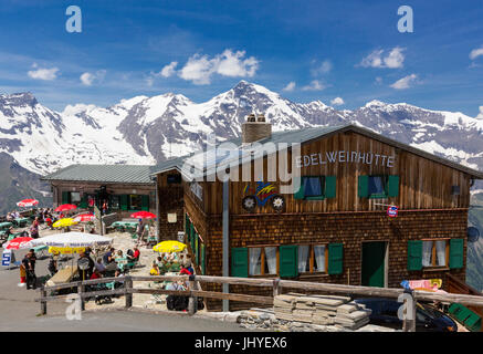 Edelweiss edelweiss cabane sur la Grossglockner Hochalpenstrasse Point, parc national, tanneurs, Haute Autriche, Salzbourg - edelweiss hut, Grossglockner hig Banque D'Images