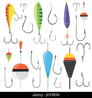Appâts de pêche. Couteau à crochet télévision icônes isolé sur fond blanc. Vector illustration page site Web et mobile app design élément du vecteur Illustration de Vecteur